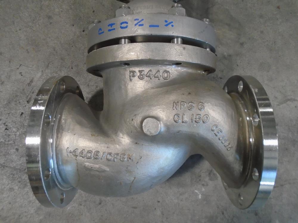 Phonix 6" 150# Bellows CF8M Globe Valve